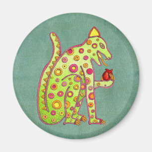 Aimant Jaguar inspiré par les Mayas aztèques