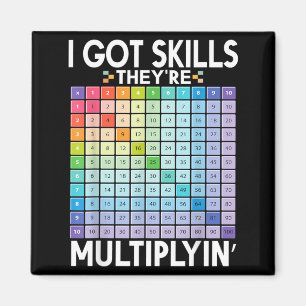 Aimant J'ai des compétences en multiplication Drôle Ensei