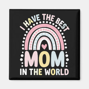 Aimant J'ai la meilleure maman du monde Boho Rainbow