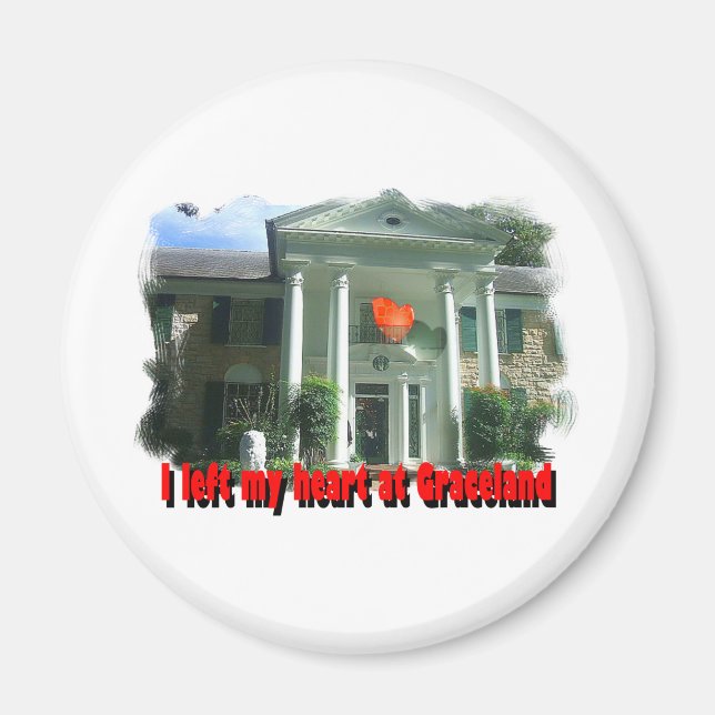 Aimant J'Ai Laissé Mon Coeur À Graceland (Devant)