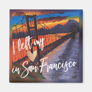 Aimant "J'Ai Laissé Mon Coeur À San Francisco" Frigo Magn