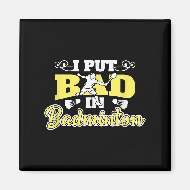 Aimant J'Ai Mal À Badminton (Devant)