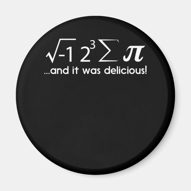 Aimant J'ai mangé quelques Pi 8 sum pie professeur maths  (Devant)