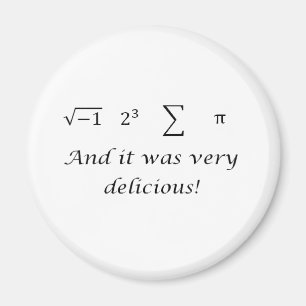 Aimant J'ai mangé une certaine chemise de maths de tarte