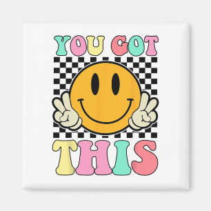 Aimant J'Ai Obtenu Ce Retro Smile Motivational Testing Da