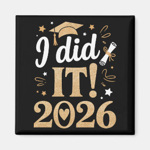 Aimant J'ai Réussi Classe De 2026 Diplôme 26 Diplômé