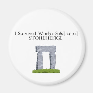 Aimant J'ai survécu au solstice d'hiver chez Stonehenge