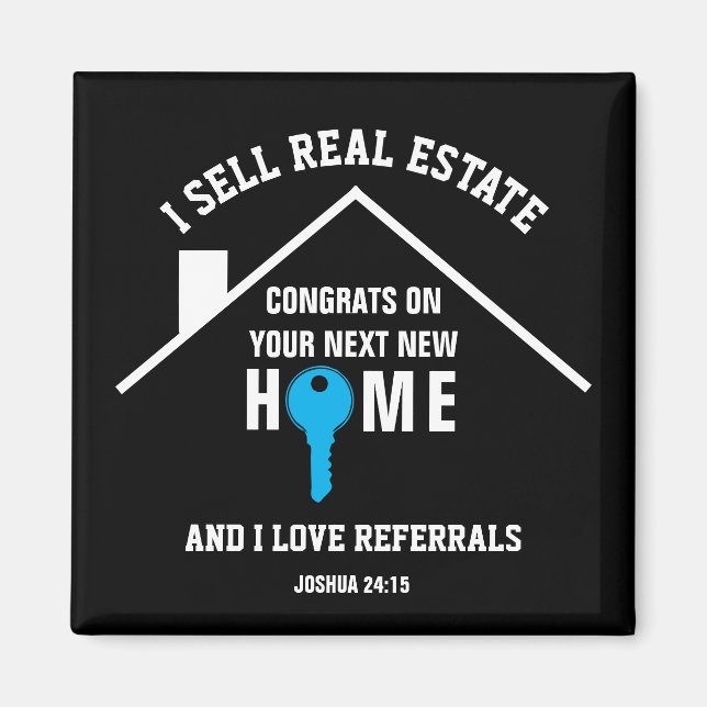 Aimant J'AI VENDU RÉEL IMMOBILIER Aimer Référentiels RÉAL (Devant)