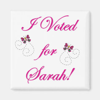 Aimant J'ai voté pour Sarah !