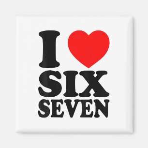 Aimant J'aime 67 drôle de mème J'aime Six Sept