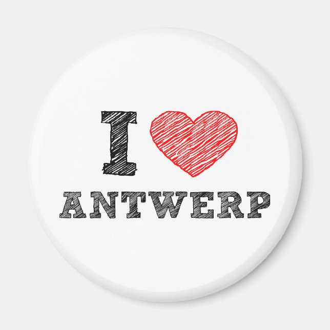 Aimant J'aime Anvers (Devant)