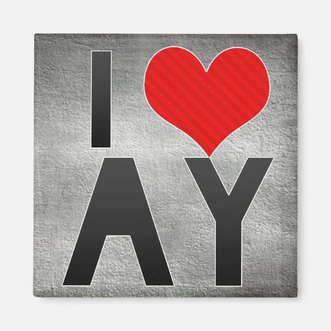 Aimant J'aime AY (Devant)