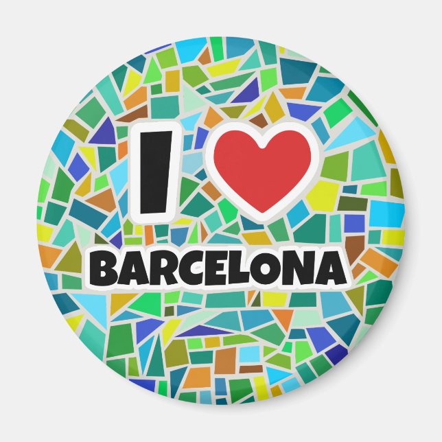 Aimant J'aime Barcelone (Devant)