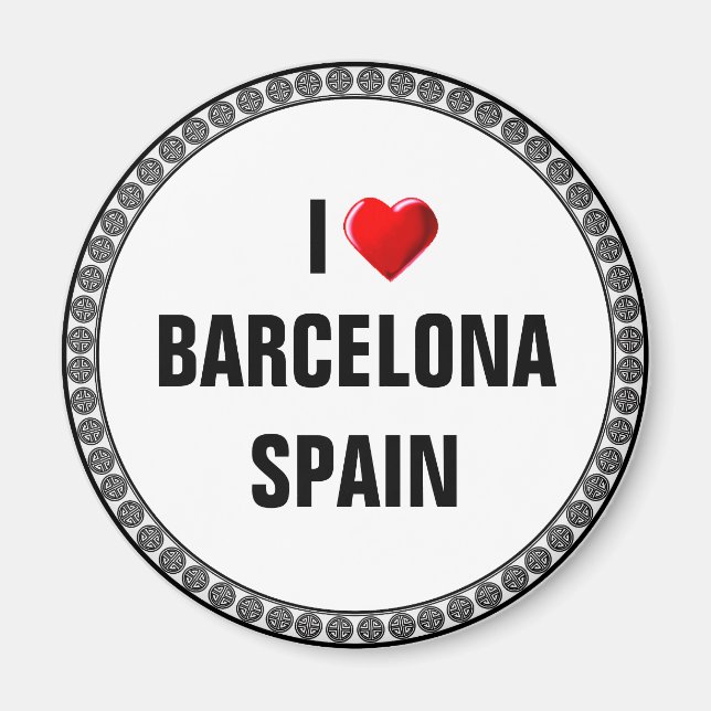 AIMANT J'AIME BARCELONE, ESPAGNE (Devant)