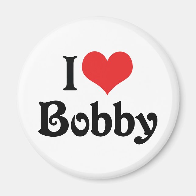 Aimant J'aime Bobby (Devant)