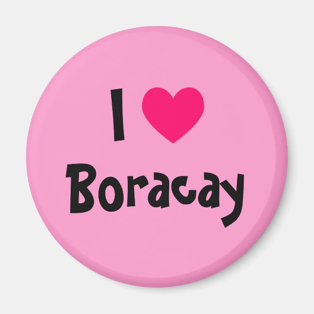 Aimant J'aime Boracay (Devant)