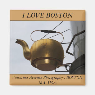 Aimant J'AIME BOSTON. Photographie de Valentina Averina