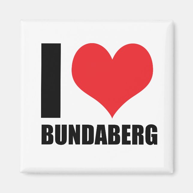 Aimant J'aime Bundaberg (Devant)