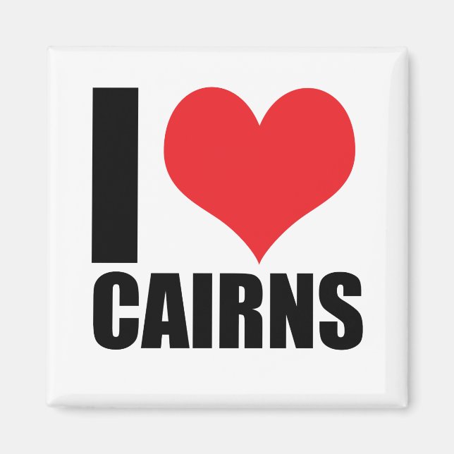 Aimant J'aime Cairns (Devant)