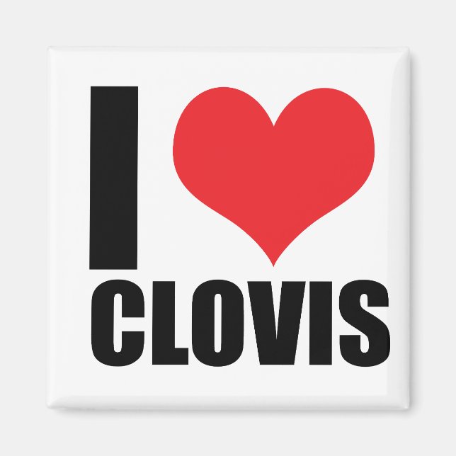 Aimant J'aime Clovis (Devant)