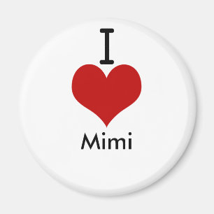 Aimant J'aime (coeur) Mimi