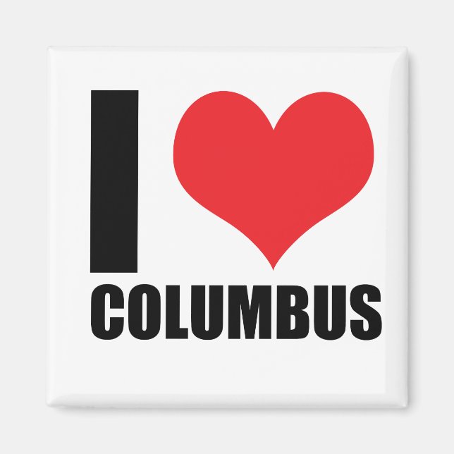 Aimant J'aime Columbus (Devant)