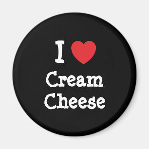 Aimant J'aime Crème Coeur Fromage T-shirt