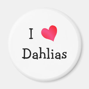 Aimant J'aime Dahlias