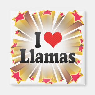 Aimant J'aime des lamas
