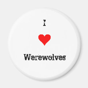 Aimant J'aime des loups-garou