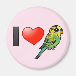 Aimant J'aime des perruches