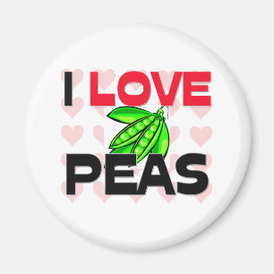 Aimant J'aime des pois