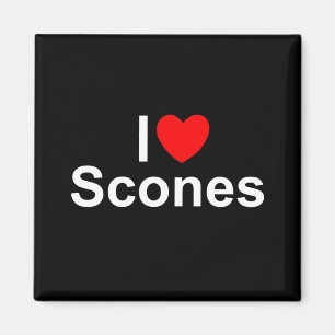 Aimant J'aime des scones (de coeur)