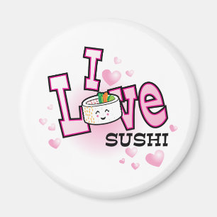 Aimant J'aime des sushi