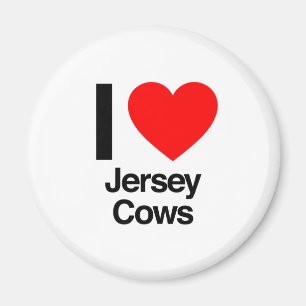 Aimant j'aime des vaches à jersey