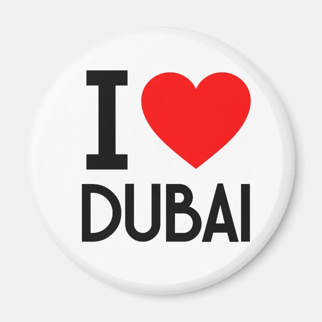 Aimant J'aime Dubaï (Devant)