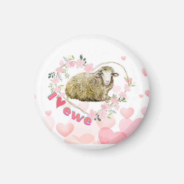Aimant J'aime Ewe (Devant)