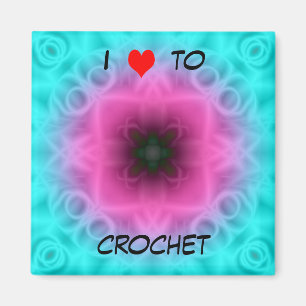 Aimant J'aime faire du crochet l'aimant