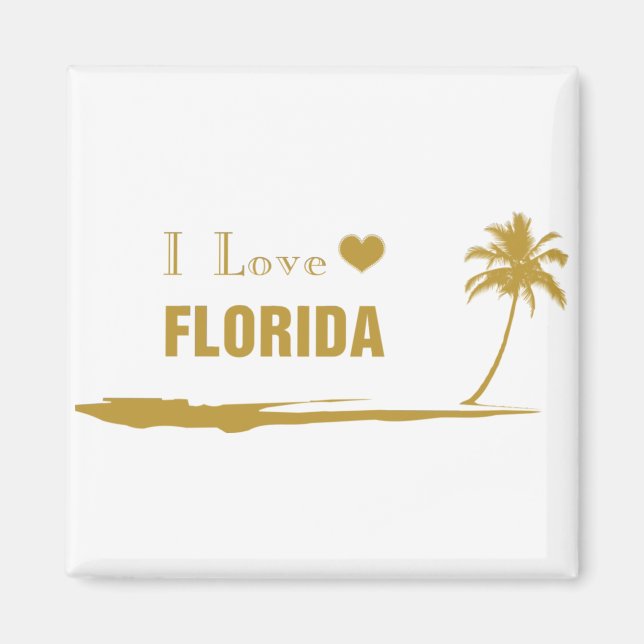 Aimant J'aime Florida Gold (Devant)