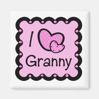 Aimant J'Aime Granny Cute T-Shirte