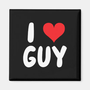 Aimant J'aime Guy - Cœur - Nom