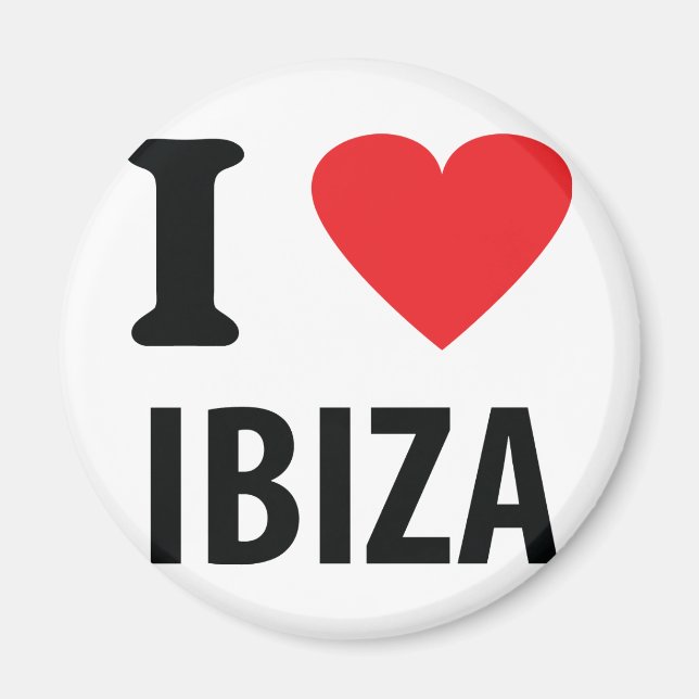 Aimant J'aime Ibiza icône (Devant)