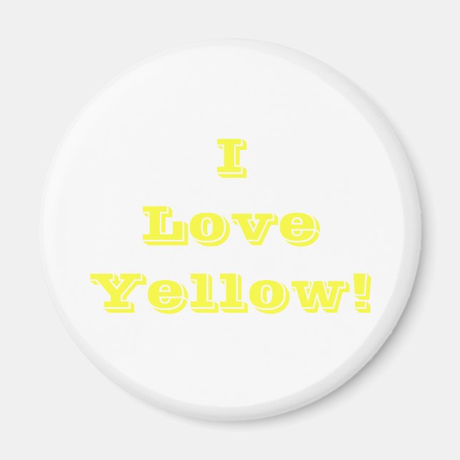 Aimant J'aime jaune (Devant)