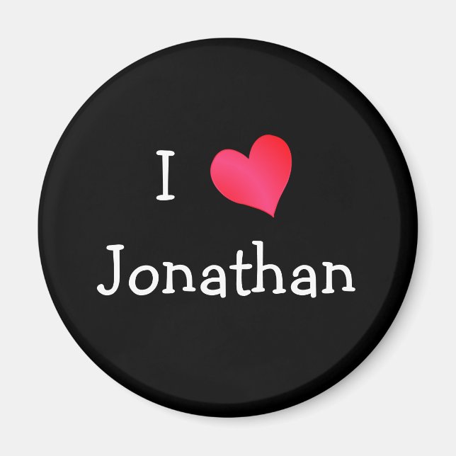 Aimant J'aime Jonathan (Devant)
