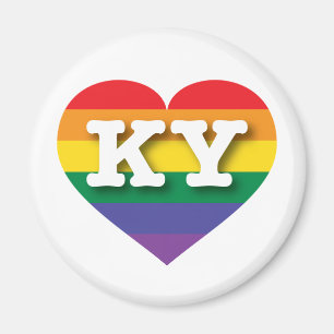 Aimant J'aime Kentucky Gay pride Rainbow Heart