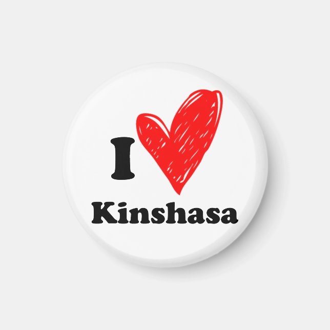 Aimant J'aime Kinshasa (Devant)