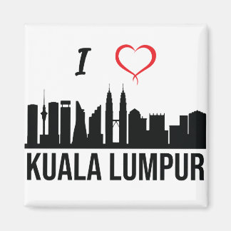 Aimant J'aime Kuala Lumpur Skyline Culture Malaisienne