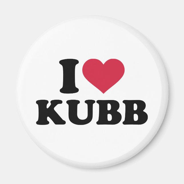 Aimant J'aime Kubb (Devant)