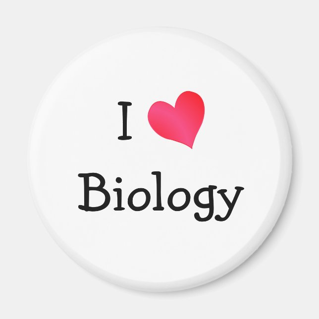 Aimant J'aime la biologie (Devant)