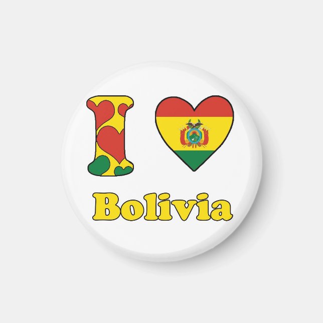 Aimant J'aime la Bolivie (Devant)